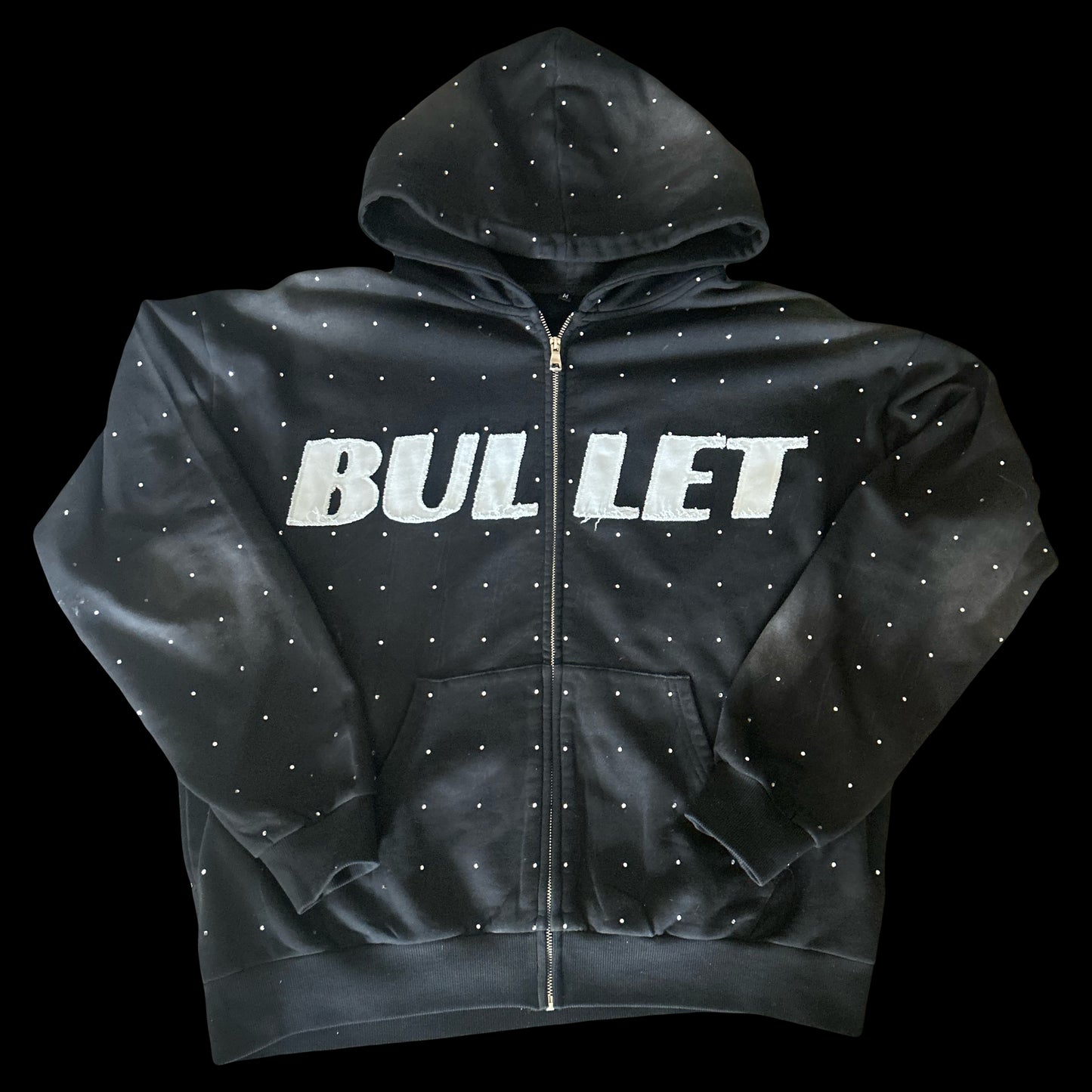 RHINESTONE BULLET ZIP UP